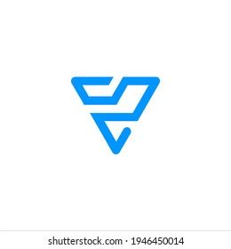 Sv Logo Design Vector Sign Stock Vector (Royalty Free) 1946450014 ...