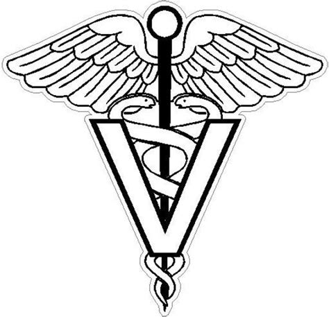 6 Veterinary Vet Caduceus Snake Medical Symbol Vinyl