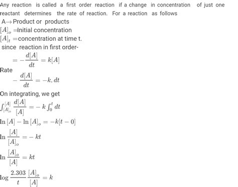 Derive An Integrated Rate Equation For Rate Constant Of A Zero Order Reaction