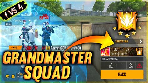 I MET GRANDMASTER SQUAD IN SOLO VS SQUAD RANKED GAME GARENA FREE