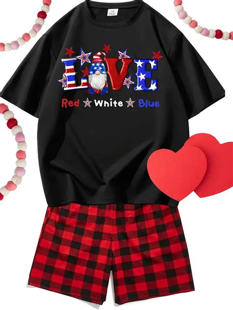 Casual Lounge Set Women S Independence Day Plus Size Flag Temu Australia