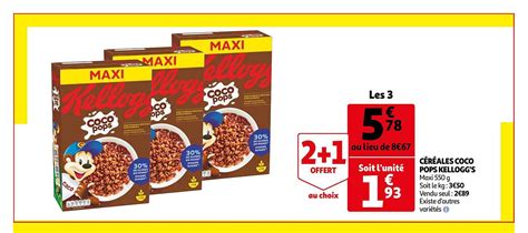 Promo Céréales Coco Pops Kelloggs Chez Auchan Icataloguefr