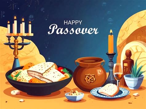 Premium Photo Flat Social Media Cover Template For Jewish Passover