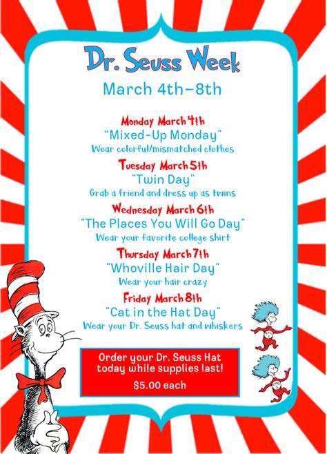 Dr Seuss Week 2024 Dress Up Days Mavra Miquela