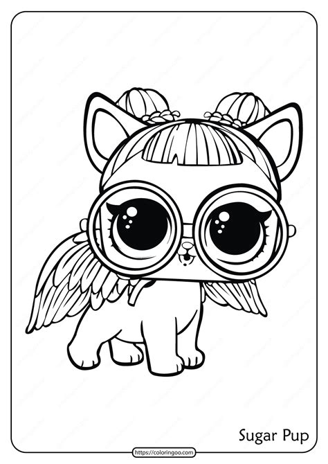 Printable Lol Doll Surprise Sugar Pup Coloring Page