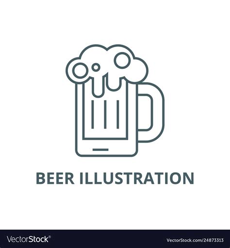 Beer Line Icon Royalty Free Vector Image Vectorstock