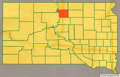 Map of Walworth County, South Dakota - Thong Thai Real