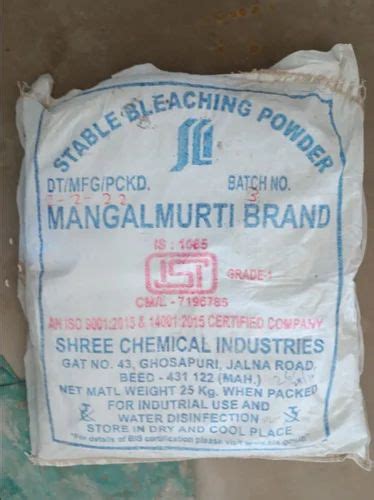 Industrial Grade Mangalmurti Stable Bleaching Powder For Cloth