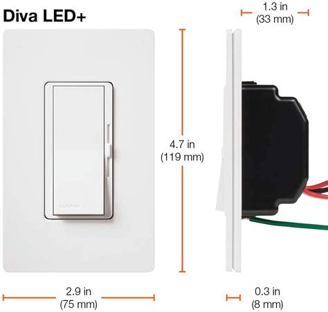 Lutron Dvcl 153p Wh 3 White Diva Cfl Led Halogen And Incandescent Dimmer 3 Pack