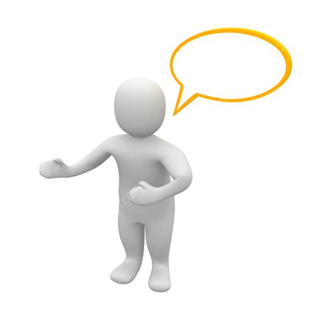 Man With Empty Speech Bubble Render Communication Figure Human Png