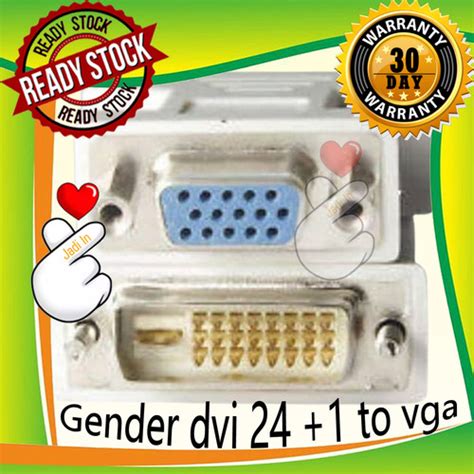 Jual Konektor Converter Dvi D Male To Vga Female Gender Dvi