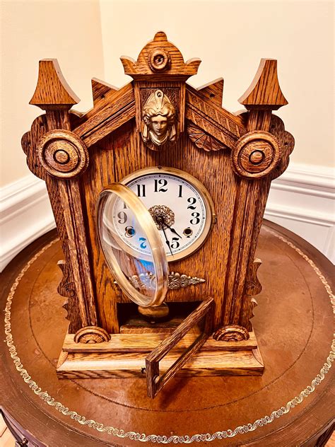 Antique New Haven Kitchen Mantel Clock Etsy