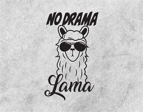 No Drama Lama SVG Llama SVG Lama Cricut Lama In Sunglasses Etsy Australia