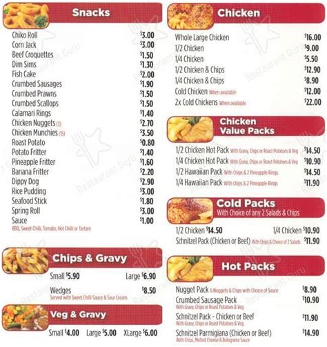 Menu At Morphett Fish And Chicken Fast Food Morphettville