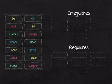 Verbos Regulares E Irregulares Group Sort