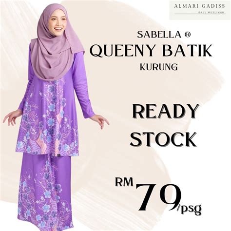 Baju Kurung Batik Tanpa Gosok Ready Stock Shopee Malaysia