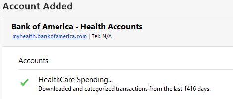 Bank of America HSA - Transactions do not download — Quicken