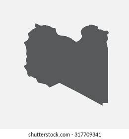 Libya Map High Detailed Silhouette Map Stock Vector Royalty Free