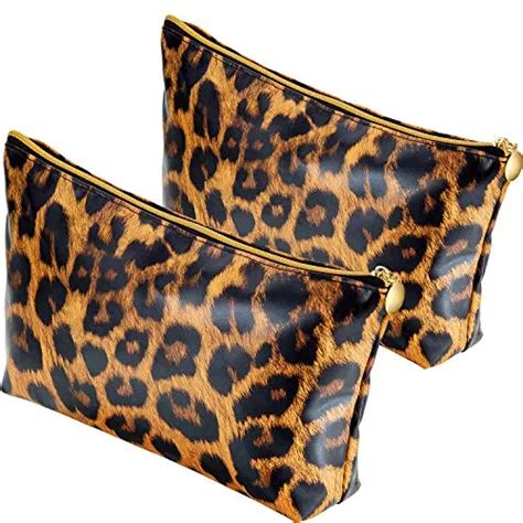 Leopard Print Makeup Bag Travel Cosmetic Pouch Bag Cheetah Waterproof