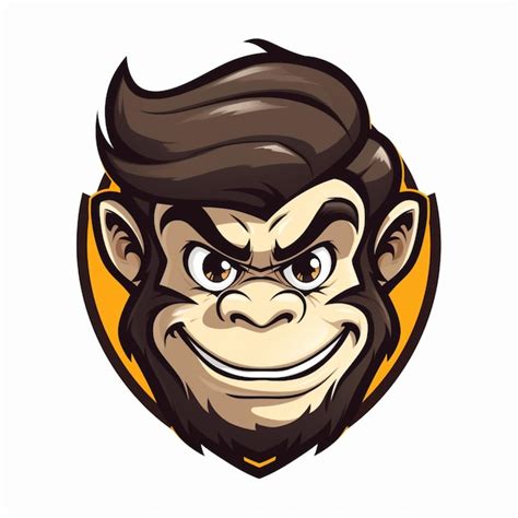 Logotipo Dos Desenhos Animados Do Macaco Foto Premium