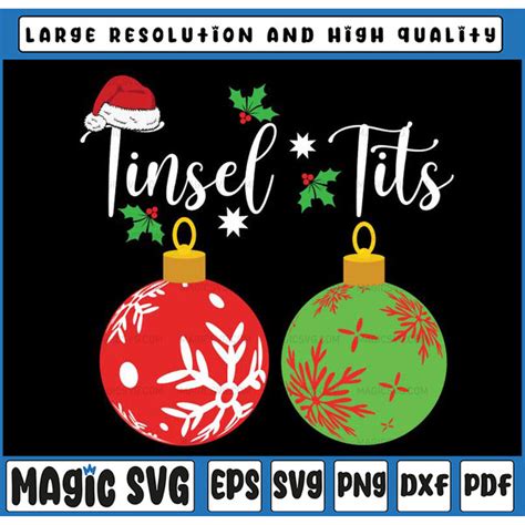 Jingle Balls Tinsel Tits Funny Christmas Matching Couple Svg Inspire