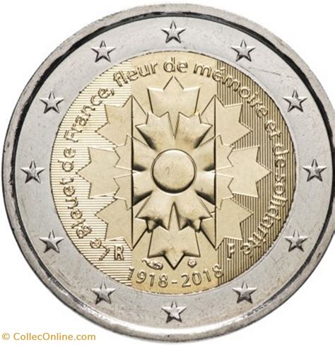 Euros France Comm Morative Bleuet De France Monedas