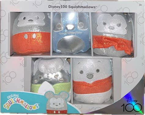 Squishmallows 5 Disney 100th Anniversary Limited Edition 5 Pack Ebay