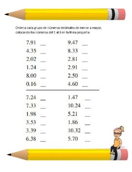 Ordenar decimales by Wilma Moctezuma | TPT