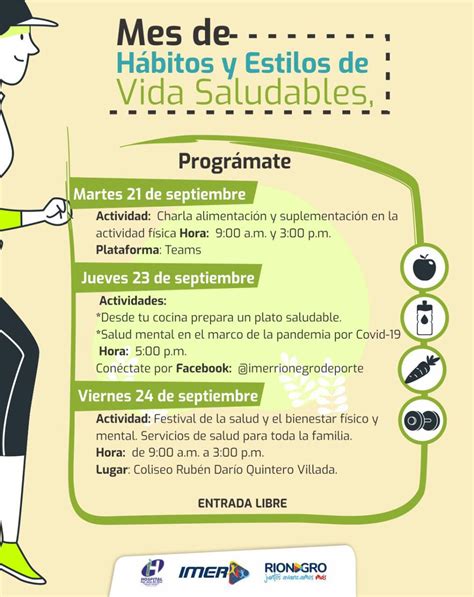 Mes De H Bitos Y Estilos De Vida Saludable Imer