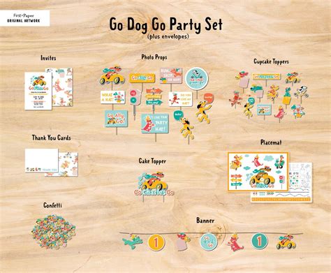 Go Dog Go Theme Party Items Go Dog Go Party Decor | Etsy