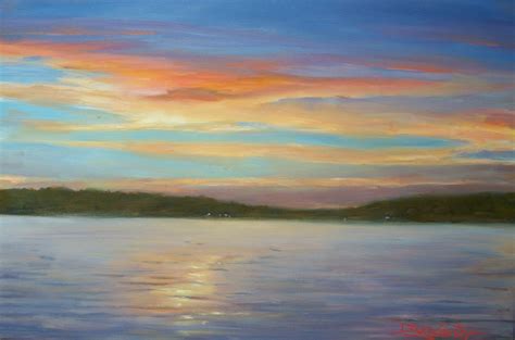 A Painting Diary: " LAKE VIEW SUNSET