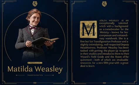 Hogwarts Legacy: Professor Matilda Weasley - Deltia's Gaming