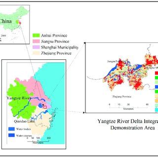 The Location And Land Cover Use Of The Yangtze River Delta Integration