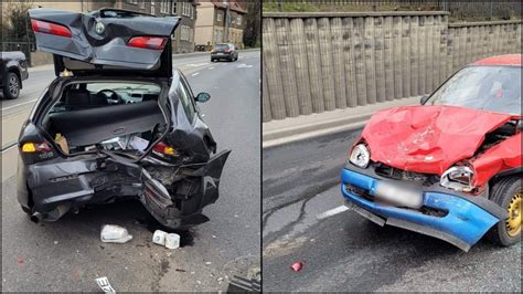 Wjecha W Ty Alfy Romeo Kierowca Opla Porzuci Auto I Uciek Pieszo