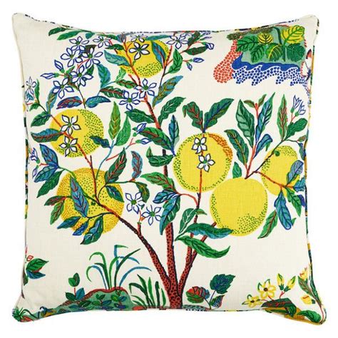 Schumacher Citrus Garden Pillow Mediterranean Decorative Pillows