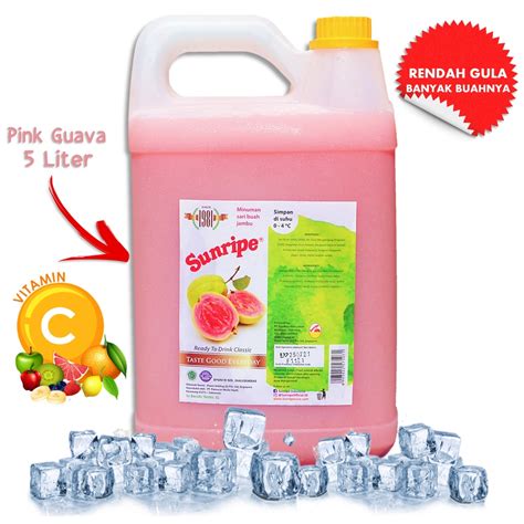 Jual Jus Jambu Biji Merah Pink Guava Juice Sunripe Liter Shopee