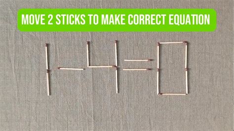 Matchstick Puzzle Move Sticks To Make Correct Equation Viral