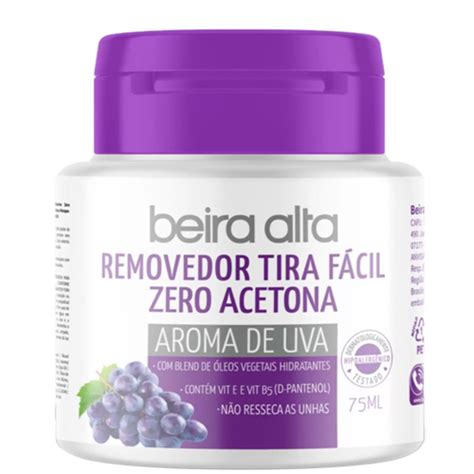 Beira Alta Removedor Tira F Cil Zero Acetona Ml Aroma De Uva