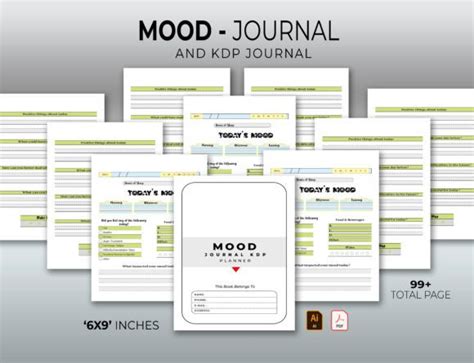 Mood Journal Kdp Interior Graphic By Obayes · Creative Fabrica