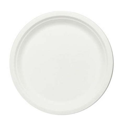 White Inch Disposable Round Virgin Recycled Sugarcane Bagasse Food