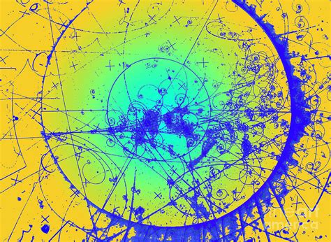 Particle Tracks In Bubble Chamber Photograph By Cern Science Photo