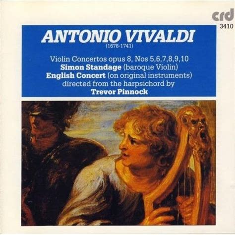 Vivaldi Violin Concertos Op 8 Pinnock Simon Standage English