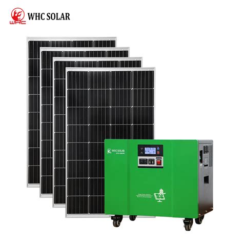 Whc Complete 3kw On Off Grid Solar Panel Portable Solar System China