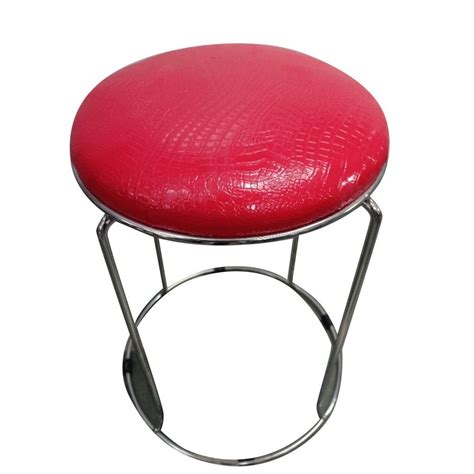 Polished Red Round Stainless Steel Stool At Rs In New Delhi Id