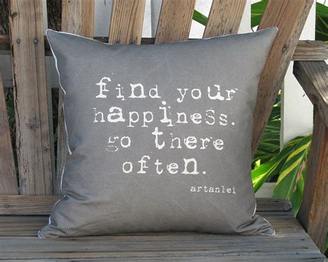 Find Your Happiness Pillow Quote Pillow Cover 3500 Via Etsy