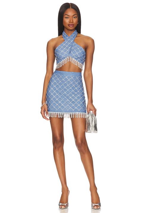 BEACH RIOT X REVOLVE Jessica Bikini Top In Denim REVOLVE