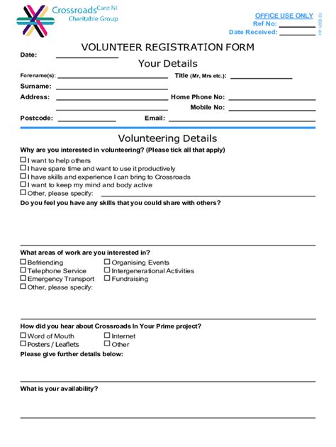 Fillable Online Hartlepool And District Hospice Volunteer Application