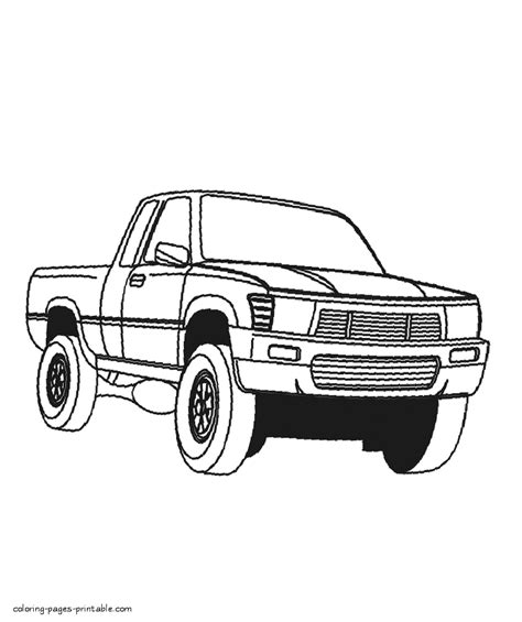 Pickup Truck Free Coloring Pages Coloring Pages Printablecom