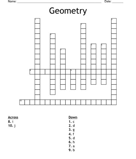 Geometry Crossword Wordmint