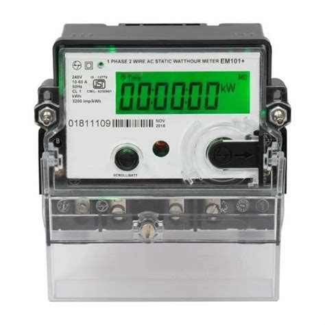 A Single Phase Wire Em Ac Static Watt Hour Meter At In